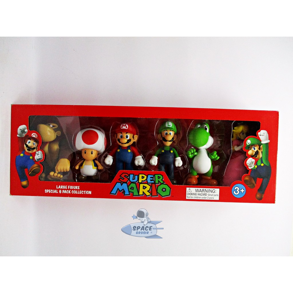 Pajangan Mainan Figure Super Mario Large Figure Special 6 pack