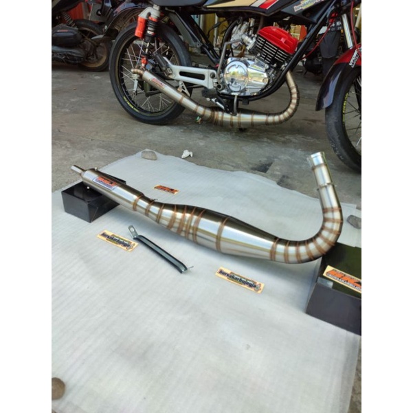 KNALPOT RX KING RACING BKJ KOLONG PHYTON STAINLESS ORIGINAL SPEK SEMY