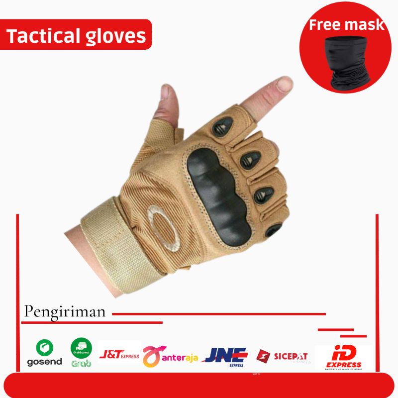 Sarung Tangan Sepeda Motor Military Tactical Half Glove n Full finger Army Outdoor