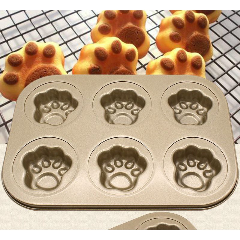 puppy paw cake mould 6s baking pan /loyang kue