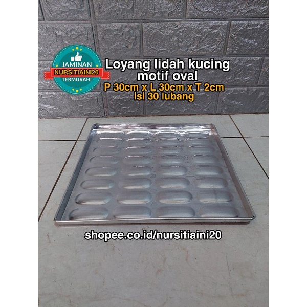 Loyang lidah kucing 30x30 anti lengket / Cetakan lidah kucing