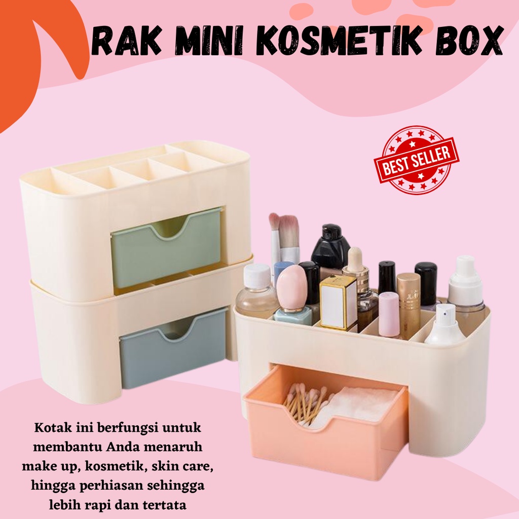 WARNA RANDOM Rak Mini Kosmetik Box Kotak Serbaguna