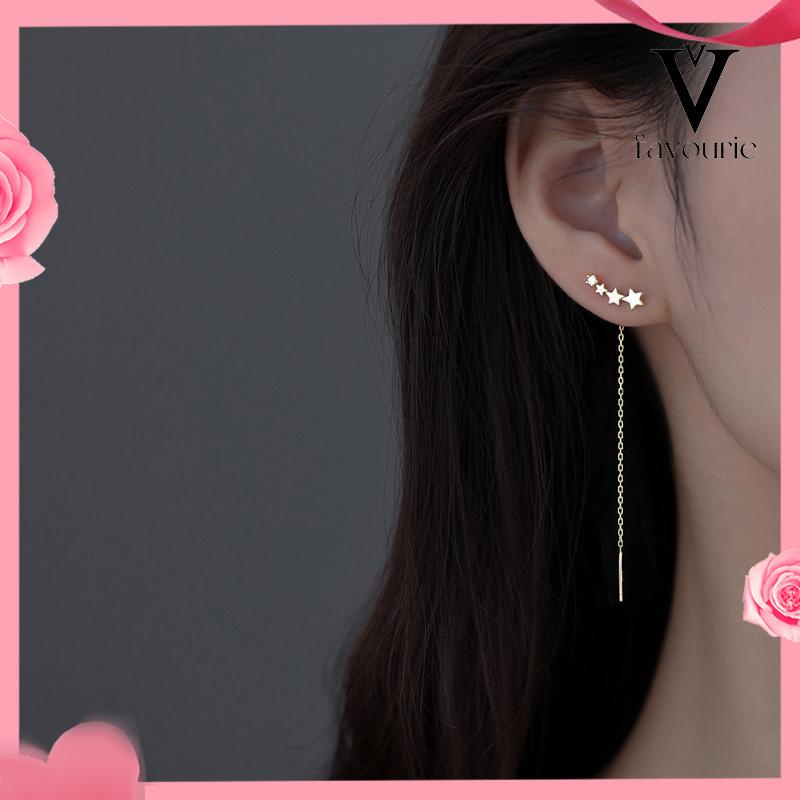 [COD]Star Rumbai Anting Gantung Rantai Panjang untuk Aksesoris Perhiasan Fashion Wanita-FA