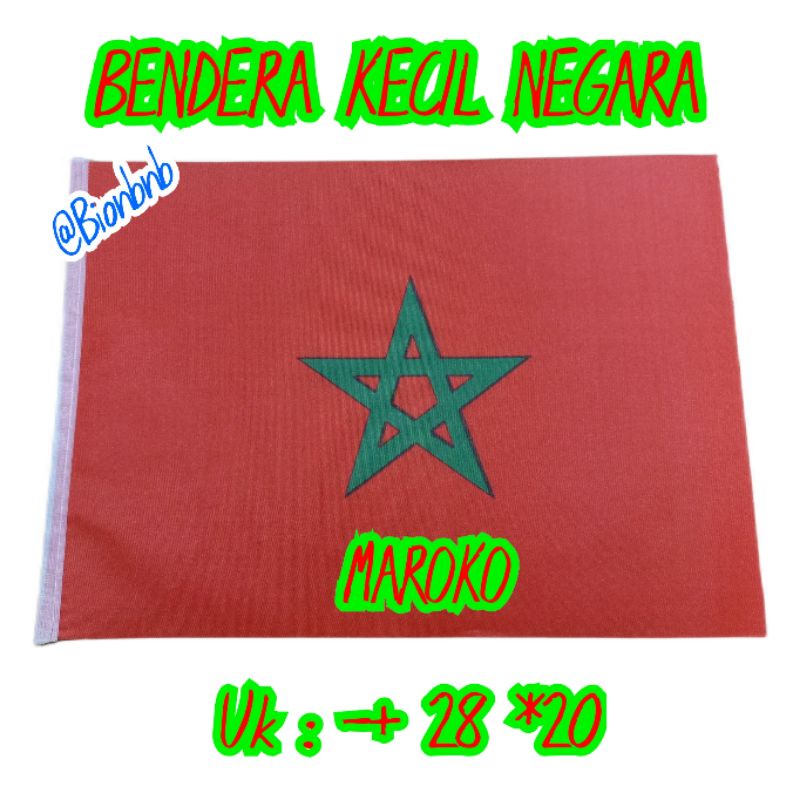 BENDERA NEGARA MAROKO BENDERA KECIL BENDERA NEGARA