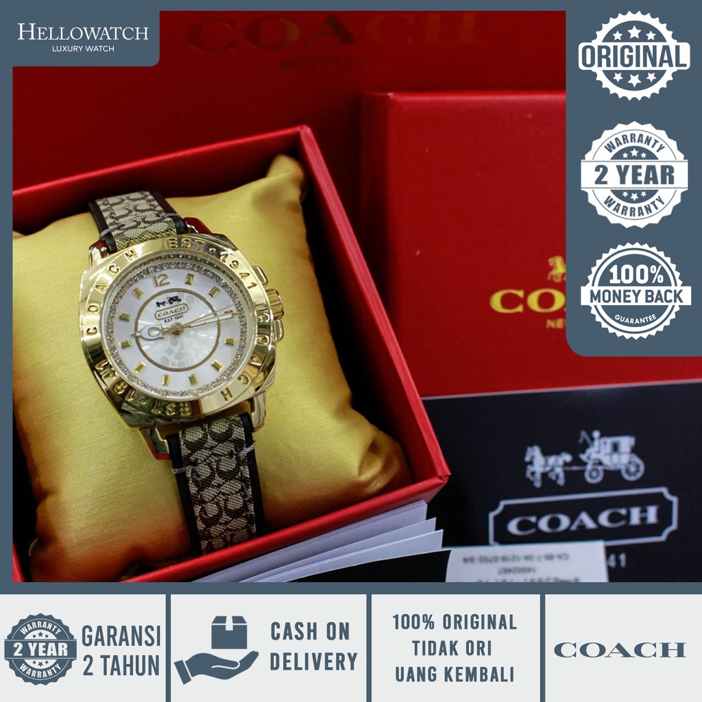[ ORIGINAL - COACH WATCH ] Coach 144834 Leather Strap