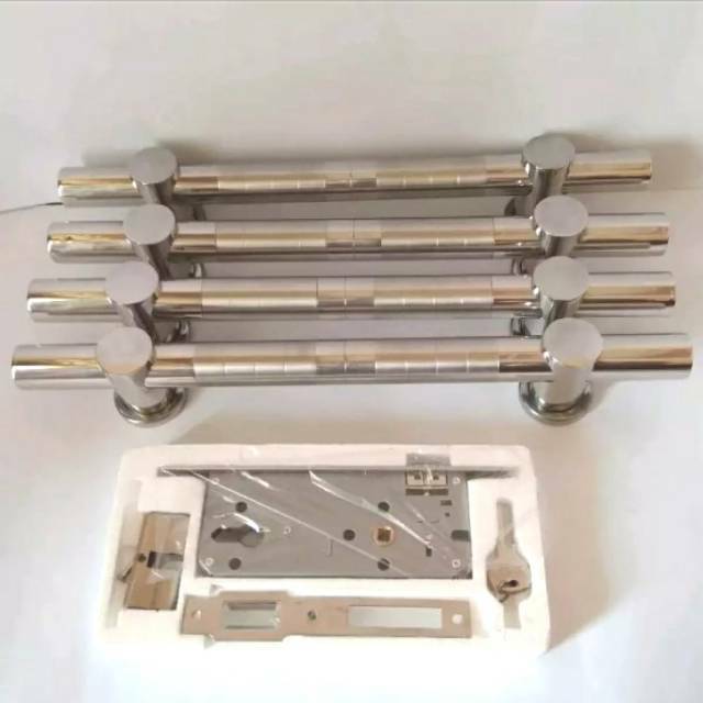 Handle Gagang Pintu Rumah STAINLESS 45cm dan satu set konci rumah