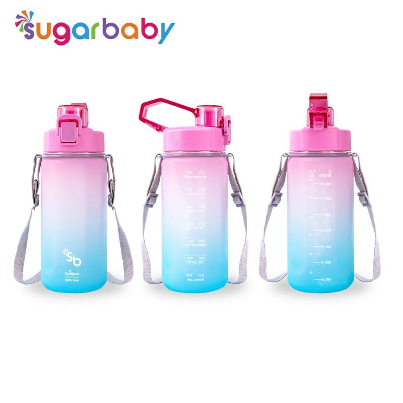 Sugarbaby Tritan Fit Bottle 2in1 (Rainbow) - 1050 ml dan 2000ml botol anak botol minum anak termos bayi