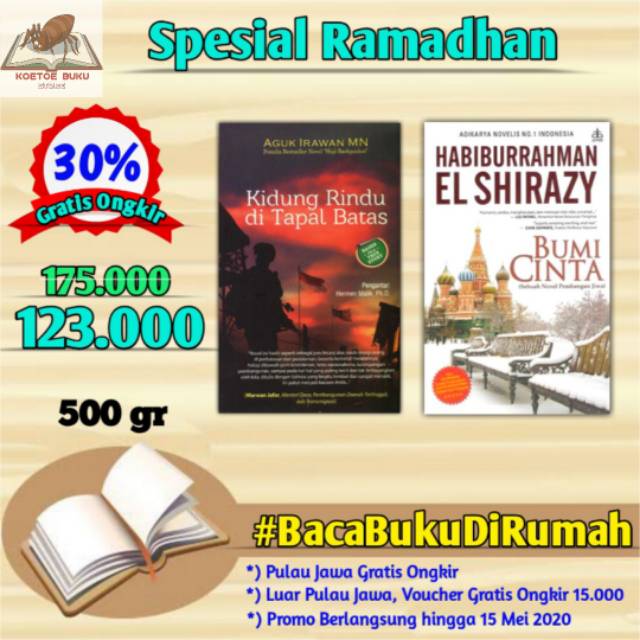 Buku Novel PROMO MURAH 1 : Kidung Rindu di Tapal Batas dan Bumi Cinta