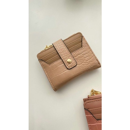 JIMS HONEY GENIE WALLET Dompet Wanita Kartu Import Modern Elegan Simple-KHAKI