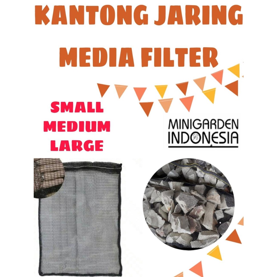 JARING KANTONG MEDIA FILTER KOLAM BIOBALL ZEOLITE BIORING KARANG JAHE