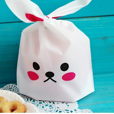 

Termurah!! KODE-597 kantong plastik KELINCI packing per 10 besar hadiah sovenir ulang tahun cookies