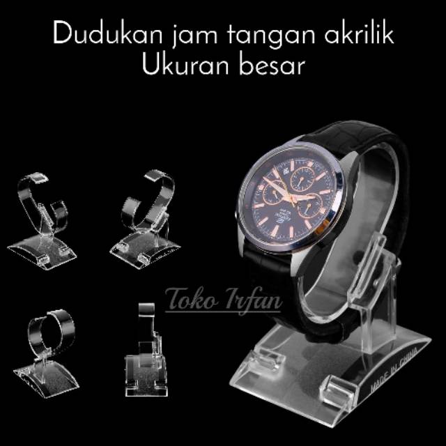 STAND JAM TANGAN DUDUKAN JAM TANGAN BESAR AKRILIK STAND WATCH HOLDER