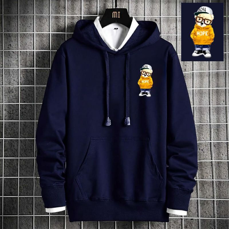 Sweater Hoodie pria wanita terbaru BEAR HOPE/Hoodie pria wanita termurah bahan fleece tebal