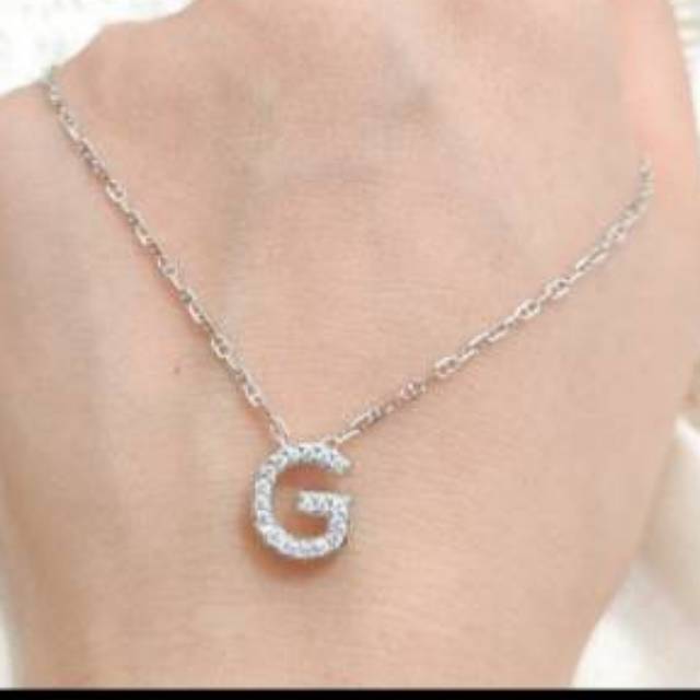 Liontin Emas Prilly Lop U Gold Huruf Alphabet G HALA GOLD