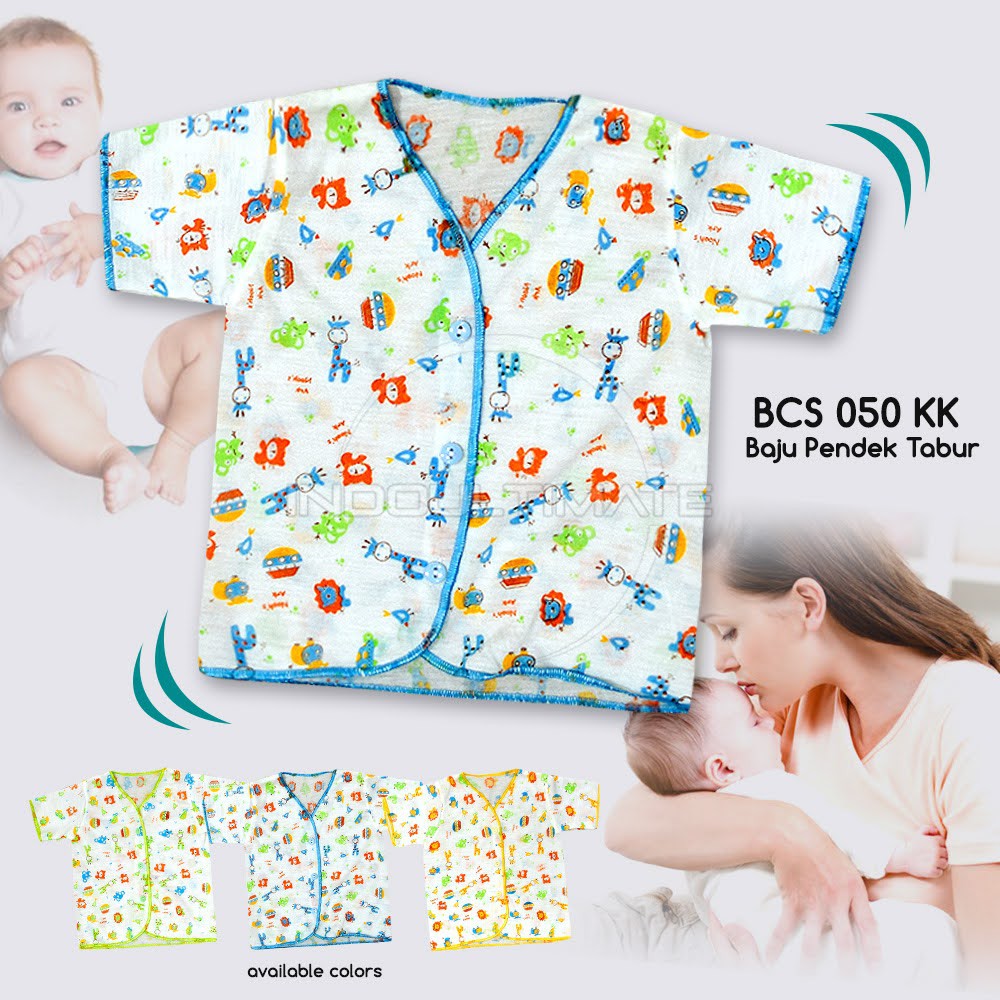 Baju Bayi Newborn Lengan Pendek Motif Pakaian Kaos Anak Bayi Laki laki perempuan BCs-050kk