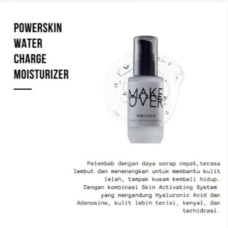 ☘️Yuri Kosmetik☘️ MAKE OVER Powerskin Water Charge Moisturizer