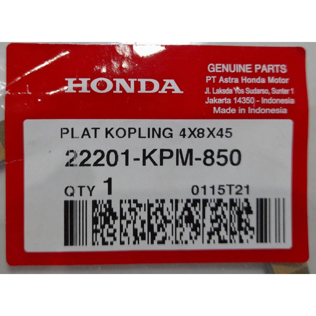 Kampas kopling Honda Verza Mega Pro CB150 CB 150 CRF 150 CRF150 22201 KPM 850