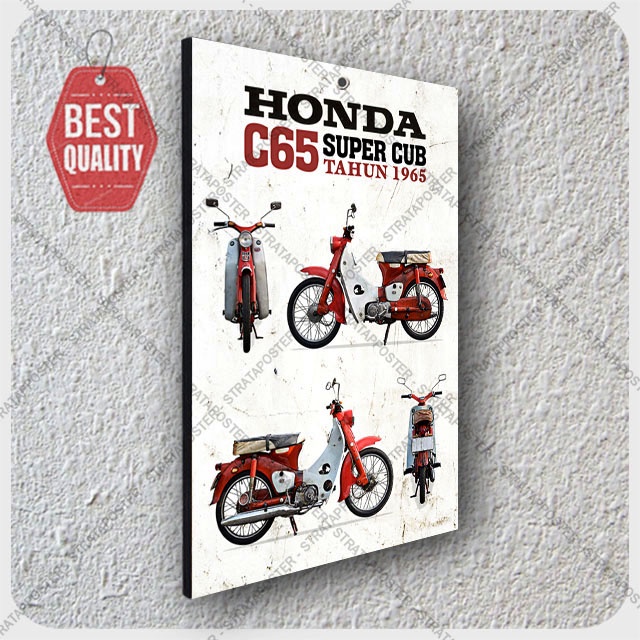 Poster Motor Klasik Honda Dekorasi Pajangan dinding Otomotif Wall decor 203090STA