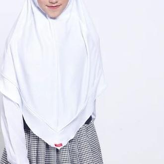 ➴  ZOYA Kerudung Sekolah Prestasi Bergo Putih ✰