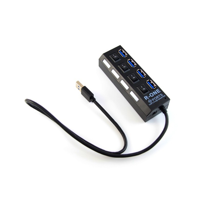 USB 3.0 HUB 4 port R-ONE with Switch Power ON OFF and LED indication