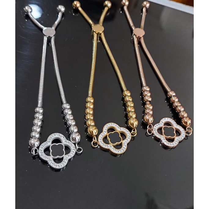 Gelang Tangan Titanium/Gelang Tangan Titanium Model Serut Motif