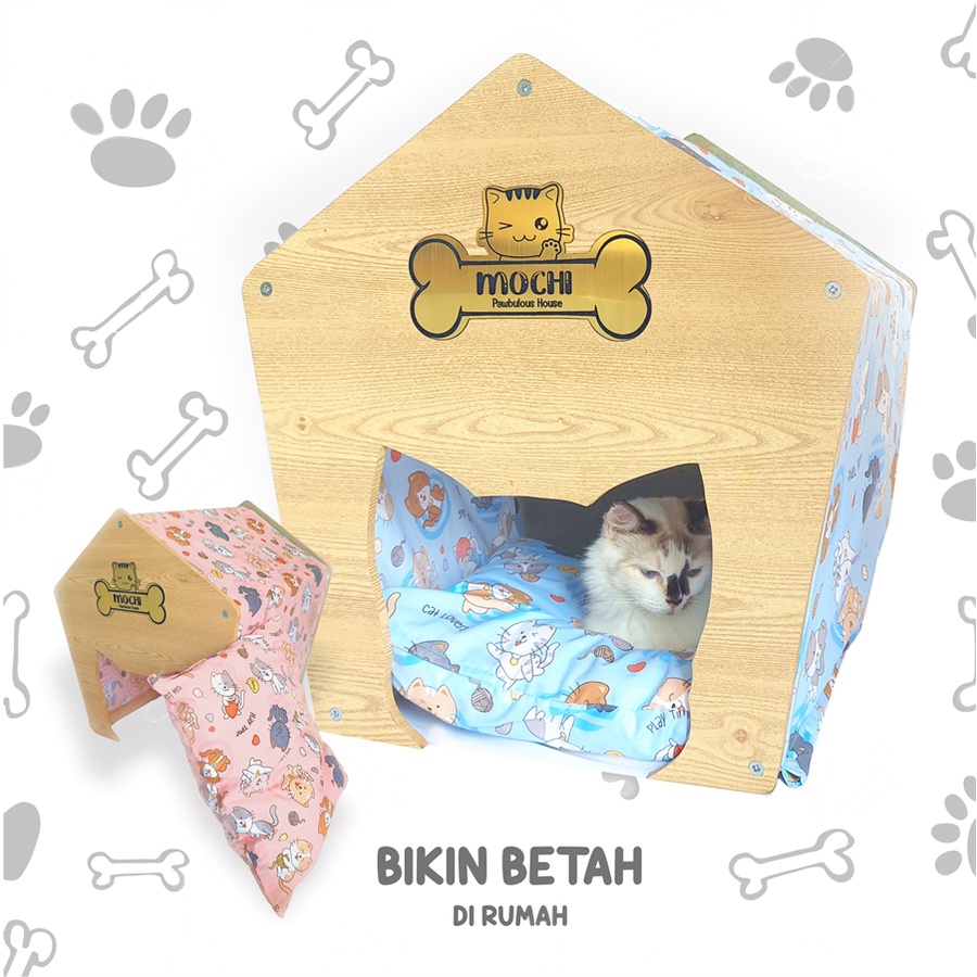 Custom Nama Rumah Kucing CUTE CAT HOME