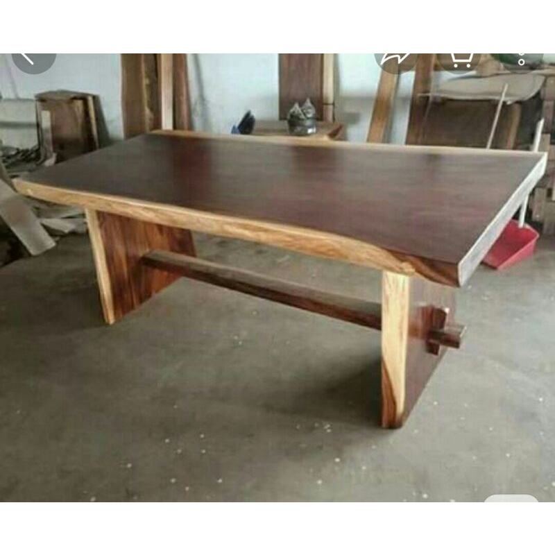 Meja Kayu Trembesi Utuh Panjang 2 Meter