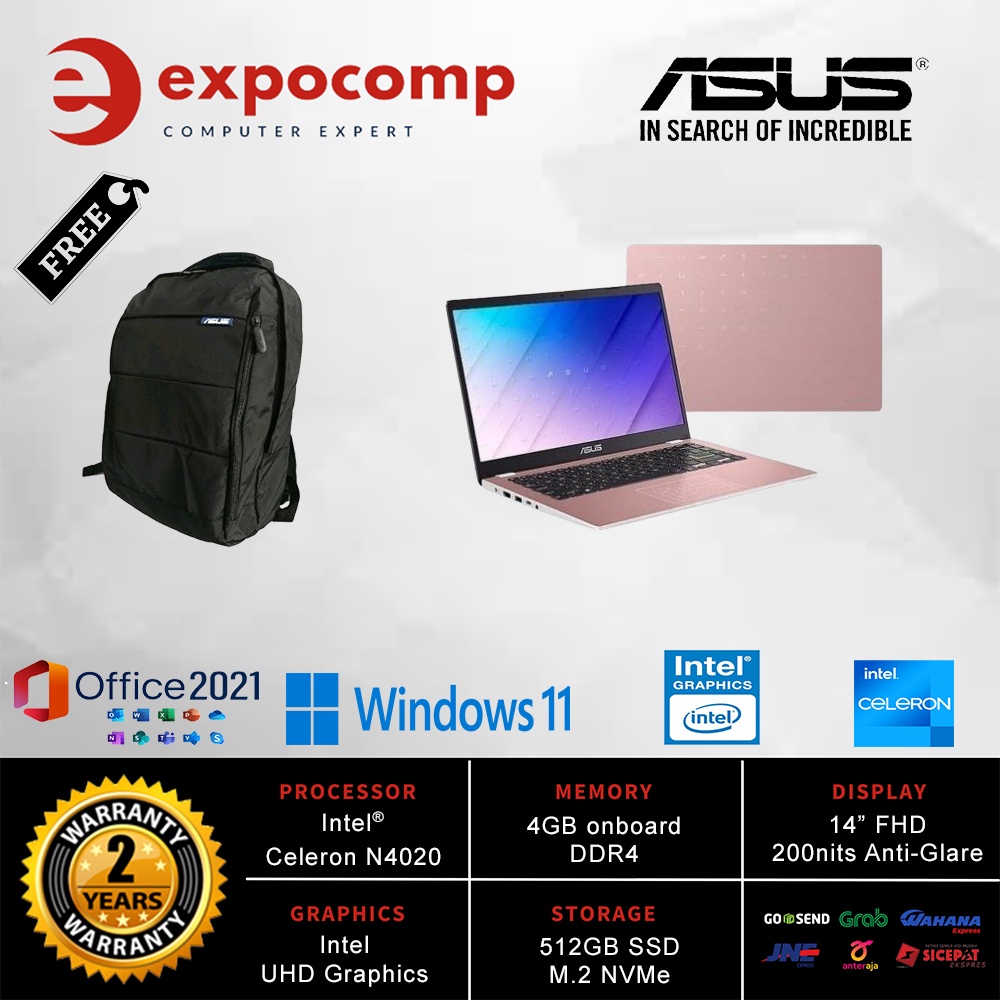ASUS VivoBook E410MAO-FHD459 PINK N4020