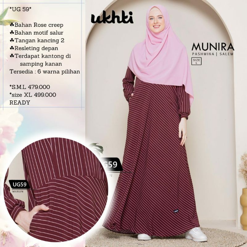 gamis dewasa ukthi UG59 ORIGINAL