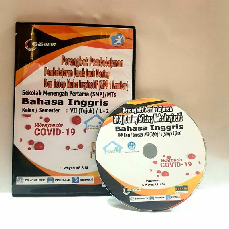 CD*RPP 1 LEMBAR EDISI REVISI TERBARU BAHASA INGGRIS KLS Vll