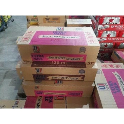 

(BISA COD) Ultra 125 ml stroberi / coklat harga per dus isi 40 - Coklat