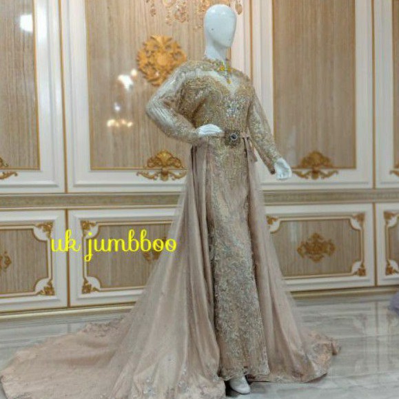 span  / slim ukuran jumbo LD 120 / gown pengantin / gaun pengantin jumbo