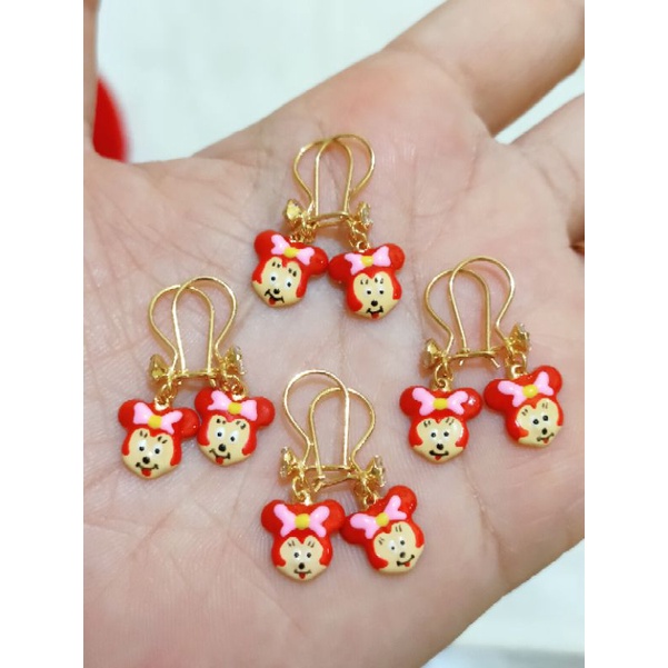 ANTING ANAK PERAK 925 LAPIS EMAS 24K GAMBAR MICKYMOUSE