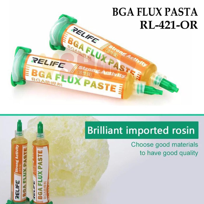 FLUX PASTA RELIFE RL-421-OR MINYAK PASTA SOLDER FOR BGA 10CC