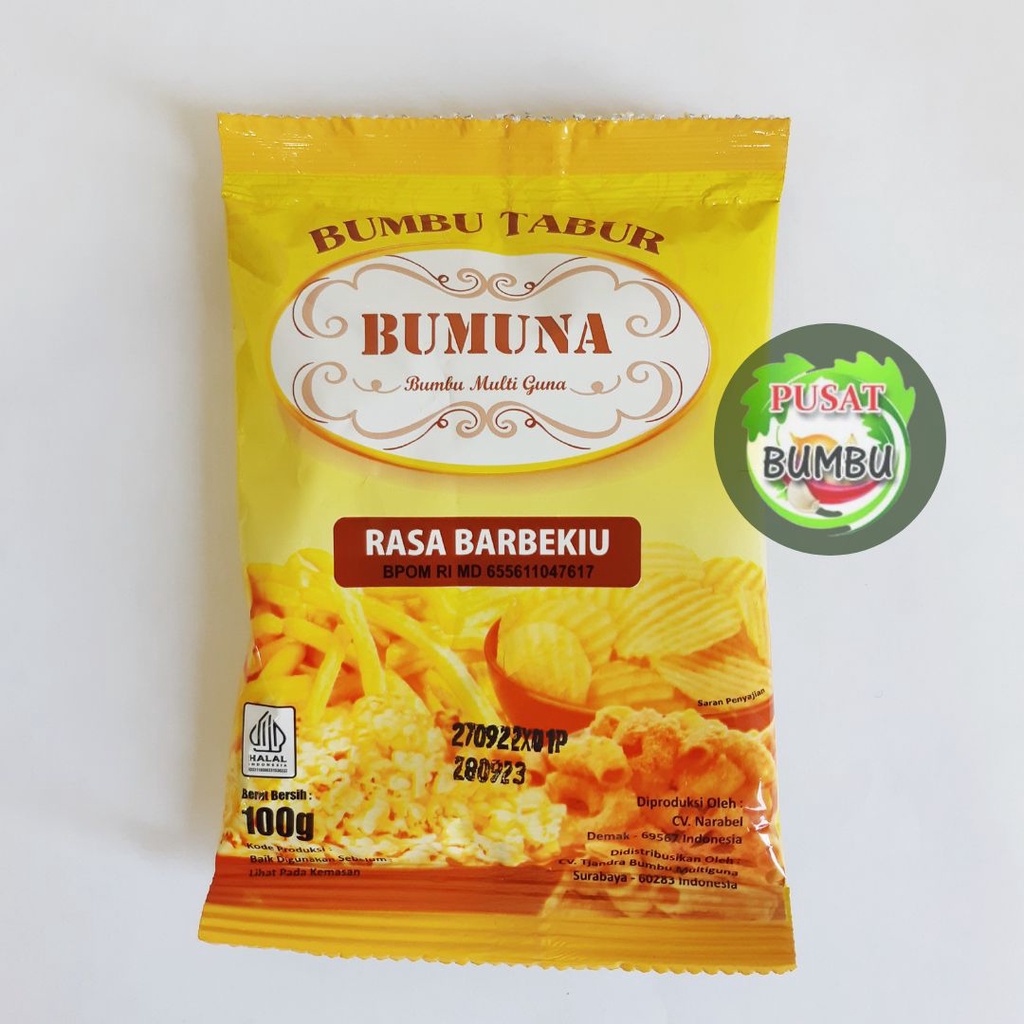 Bumbu Tabur Renteng Rasa BBQ 1Kg (100gr x 10pcs) BUMUNA / Premium Bubuk Tabur Barbeque Bumbu Keripik Kentang Lidi Ayam Makaroni Jamur Tahu Penyedap Rasa 1 kg (balado/bbq/pedas manis/jagung bakar/keju) Pusat Bumbu