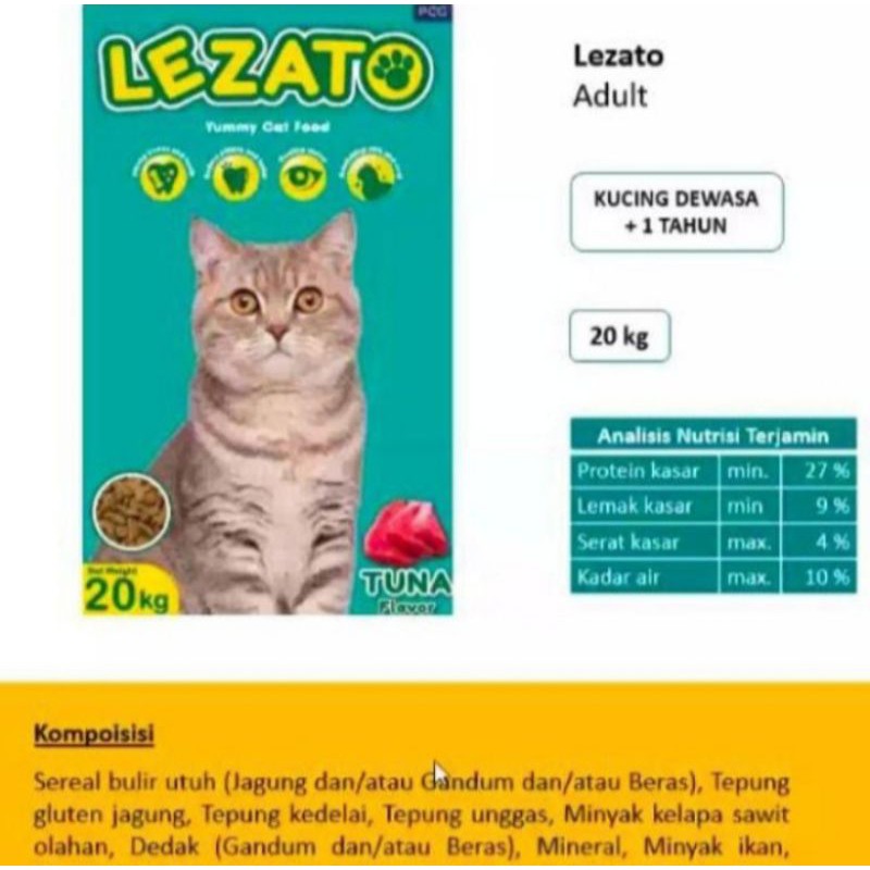 Lezato Tuna 1kg - Makanan Kucing Dewasa