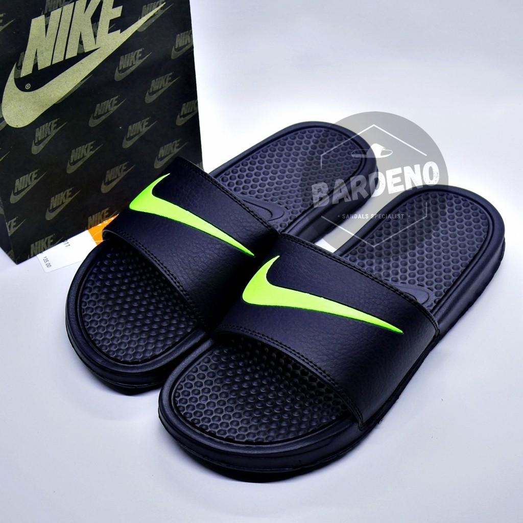 Sandal Nike Benassi Swoosh Stabilo / Sandal Slop / Sandal Pria-4