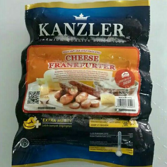 

Kanzler Sosis Cheese Frankfurter 360gr