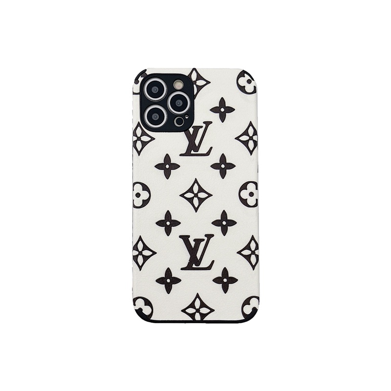 Fashion Black LV Soft Case iP iPhone 6 6S 7 8 + Plus X XR SE 2020 XS Max 11 12 Mini Pro Max