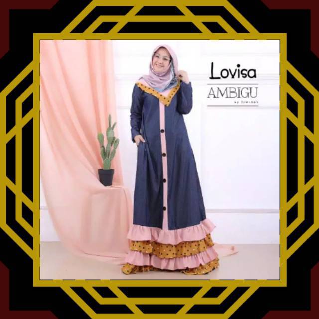 7.FASHION 2022  LOVISA ✔BAJU GAMIS REAL PICT ORIGINAL AMBIGU IRWINOV BUTIK BAJU BUSANA MUSLIM LEBARA
