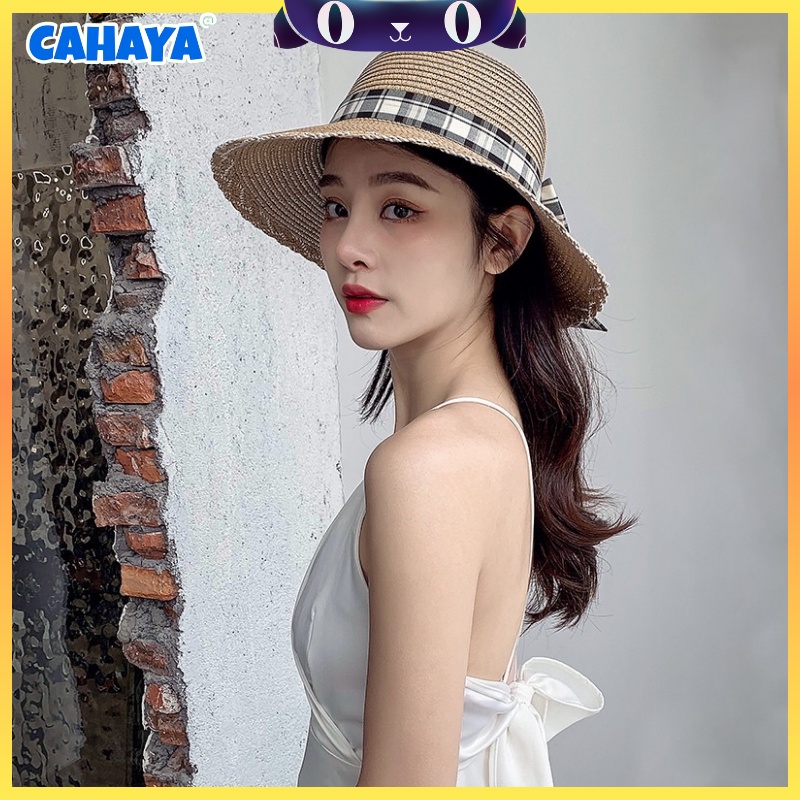 CAHAYA Topi Pantai Wanita Bunga Pelindung UV - Summerhat Pantai Import T79