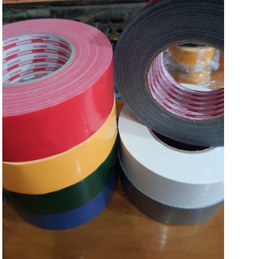 

Terjangkau Lakban Kain Hitam 2 Inch x 45m Sazanami Cloth Tape Warna 48mm Jumbo 원
