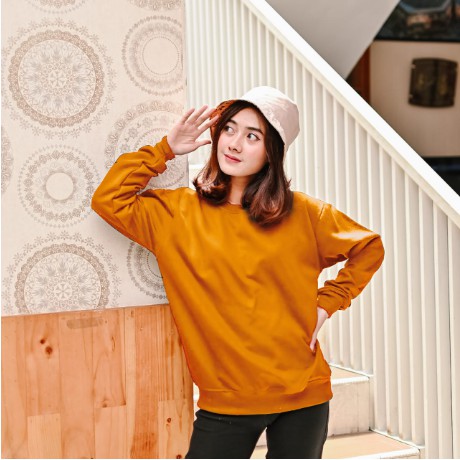 BASIC SWEATER O NECK - SWEATER LEMBUT TERLARIS