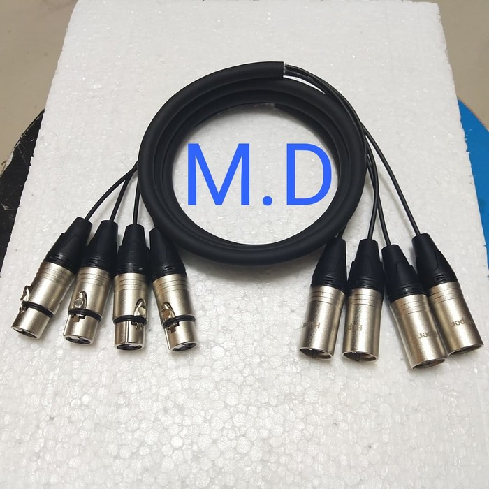 Snake Kabel 4 Channel + Konektor nya Jack Male Female SoundMAX 20m