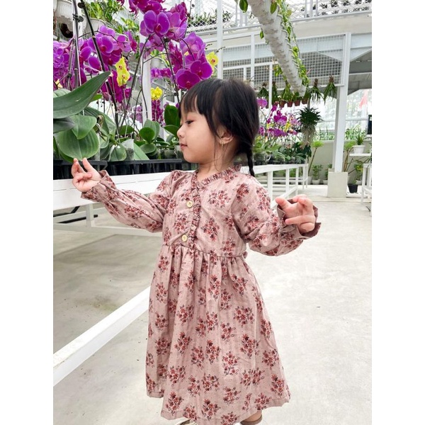 Saoirse's Melida Dress - baju floral anak perempuan