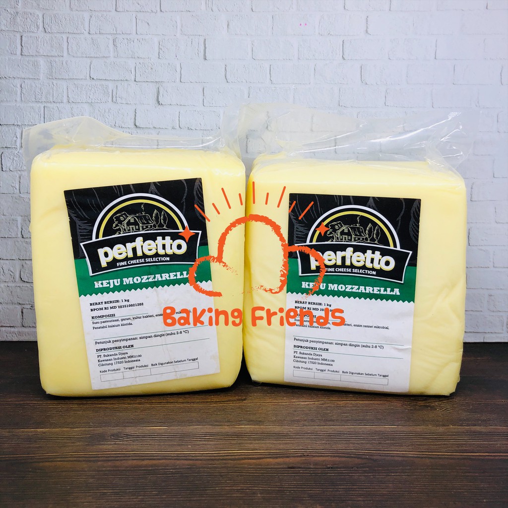 

PERFETTO KEJU MOZZARELLA 1KG /MOZZRELLA CHEESE/MOZA/MOZZA/MOZZARELA