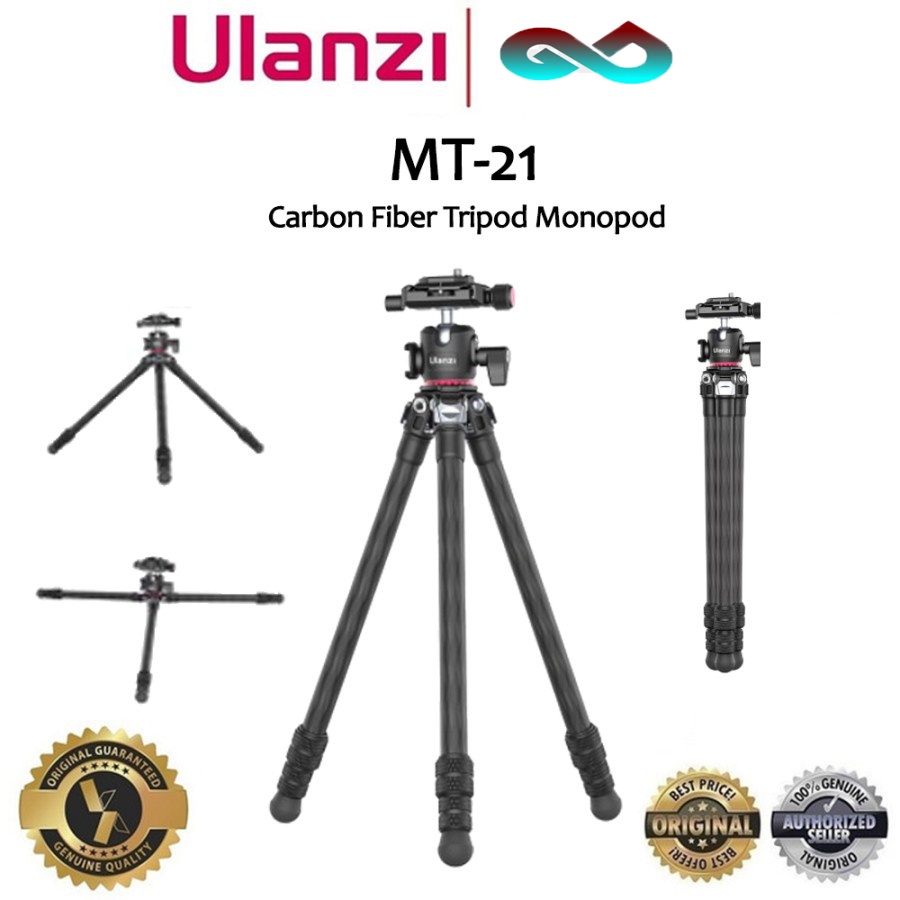Ulanzi MT-21 Professional Carbon Fiber Tripod Monopod