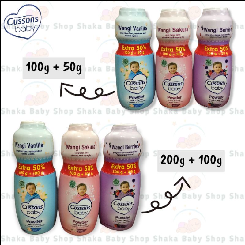 Cusson Baby Powder 100g + 50g (Extra 50g) / Bedak Bayi Cusson