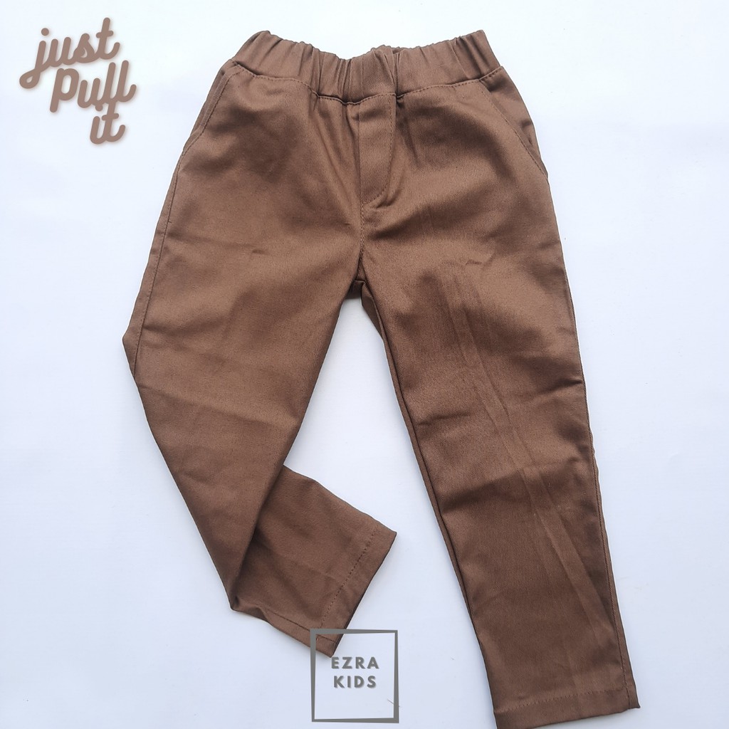 Celana Anak Chino Panjang Melar Twill Stretch Usia 1-9 Tahun