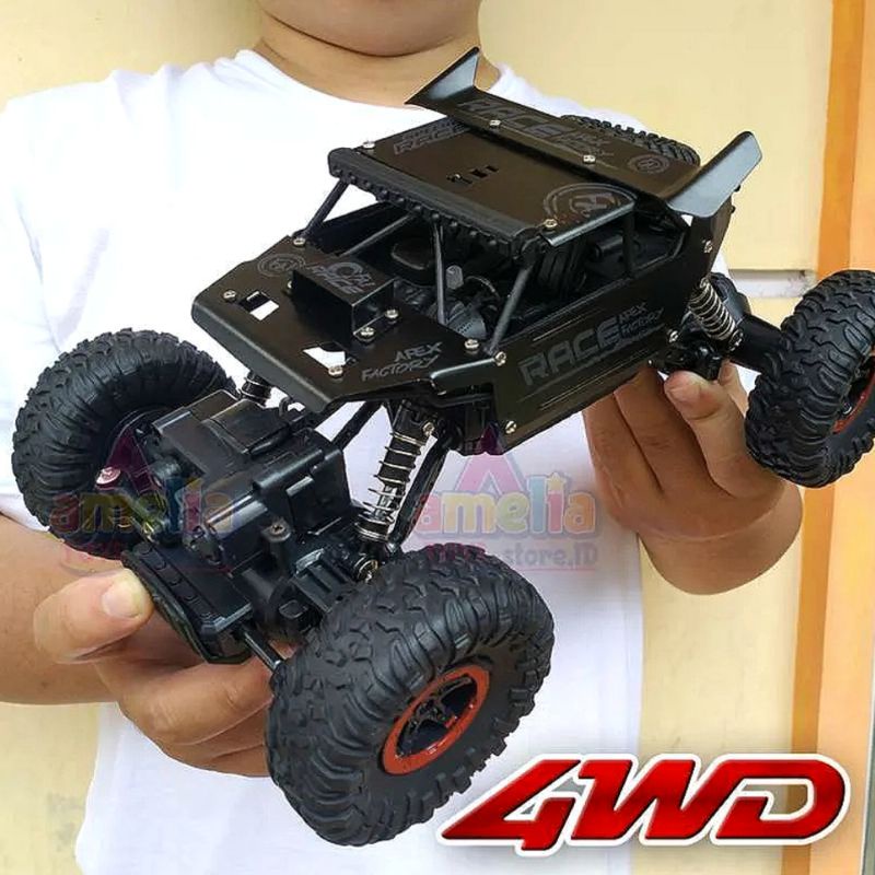 RC Rock Crawler 4x4 Remote Control 24GHz - Mainan Mobil Remot Kontrol Jeep Offroad Climber Batre Cas